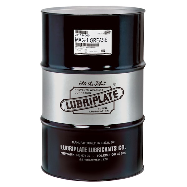 Lubriplate Mag-1, Drum, Heavy Duty, White Lithium For Extreme Low Temperature To -60 Degrees F. L0189-040 - main
